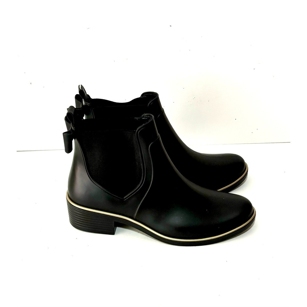 Kate Spade Edimburg Rubber Rain Ankle Boots Size 7 - Picture 3 of 10